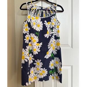 Lilly Pulitzer Originals White Tag Dress Size 2 Navy Daisy Floral Sleeveless